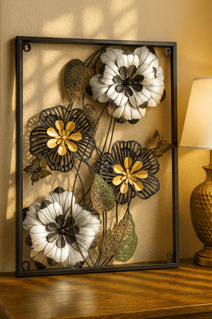 3D Metal Floral Wall Art Ⓢ